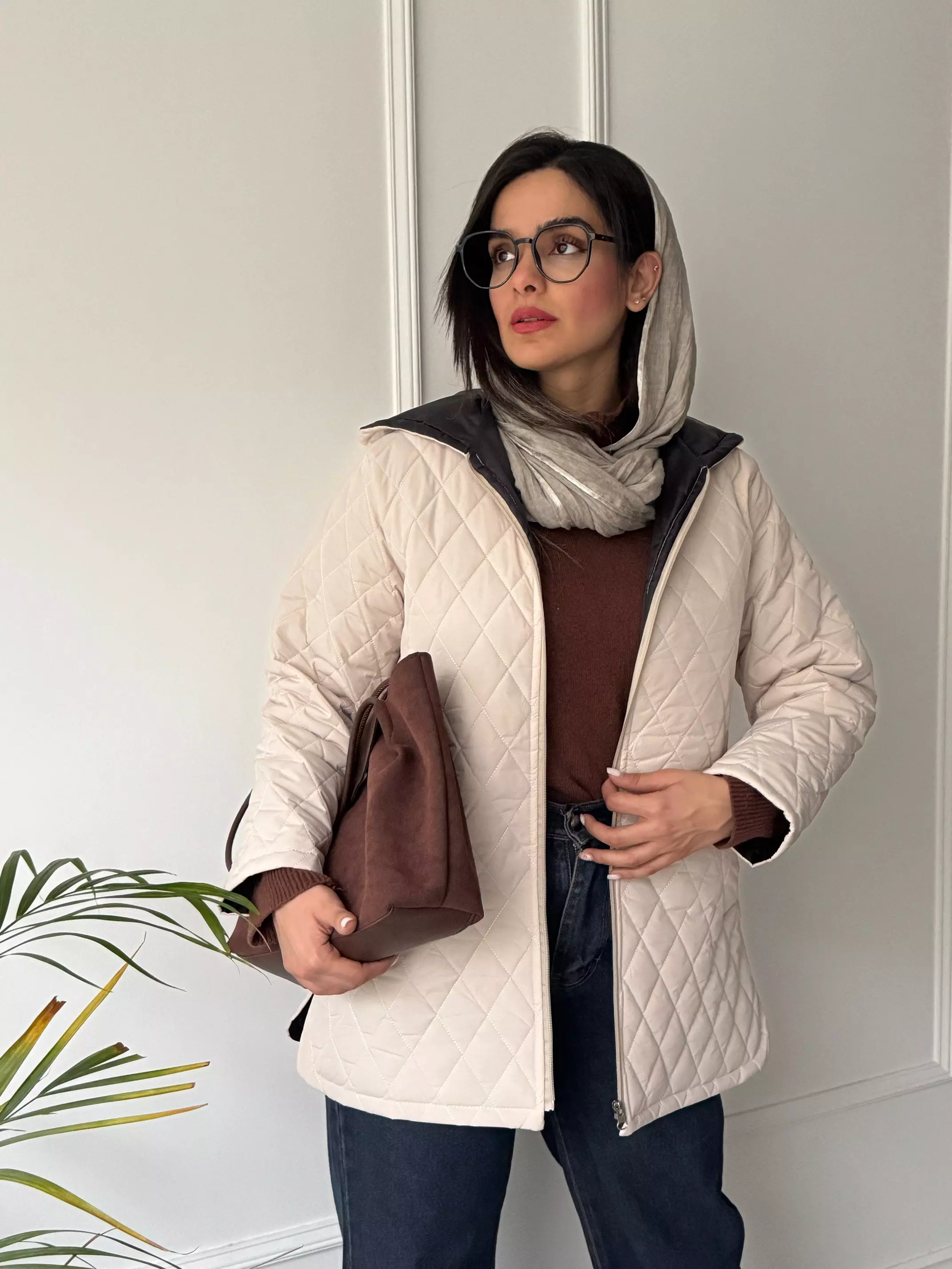 کاپشن زنانه کلاهدار آستردار ونوس